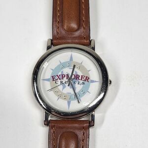 Explorer Cruises Holland America Line 1998-1999 Watch Leather Band Wristwatch